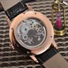 Wristwatches Luxury Mens Automatic Mechanical Watch Stainless Steel Rose Gold Black Leather Sapphire Tourbillion