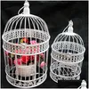 Bird Cages S Modern Metal European Wrought Iron Decoration Flower Cage Ornaments Pot Succent 230516 Drop Delivery Home Garden Pet Supp Dha7E