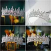 Hair Jewelry Luxury Cubic Zirconia Crown Crystal Bridal Tiaras Crowns Queen Princess Pageant Diadem Headband 210616 Drop Delivery Hai Dhax1