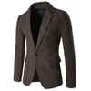 Men's Suits Spring And Autumn Cloth Casual Stylish Suit Single Button Gentleman Clothing Male Grey Coat