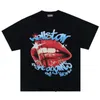 Hellstar Hellstar American Trendy Street Hip-Hop Minimalist List z nadrukiem T-shirt z krótkim rękawem dla par męskich i żeńskich z pół rękawów