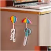 Ganci Rails Hand In Arcobaleno Decorazione da parete Ganci Adesivo Tasca portachiavi Appendiabiti in tessuto Asciugamano da bagno impermeabile Vari colori Non-Dhdcx