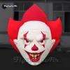 Ballon tête de Clown gonflable géant suspendu, modèle de figurine d'halloween avec lumière LED pour la décoration du Club