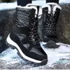 Kar su geçirmez platform moda bayanlar kış sıcak peluş ayakkabılar kadın konforlu ayak bileği patik botas mujer
