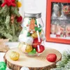 Botellas de almacenamiento Árbol de Navidad Tarro de caramelo Conjunto de 6 Multifunción transparente para galletas Galletas Nueces Caja de envoltura Drop