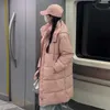 Designer-Daunenjacken für Damen, mittellang, knielang, Winter 2023, neue verdickte koreanische Version, Studenten-Baumwolljacke, Parka-Mäntel für Damen