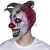 Party Masks Clown Mask Horror Halloween Cosplay Joker Bell Costume Full Face Realistic Latex Mascaras Rave Head Cover Festival Accessories X0907