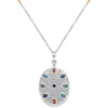 Pendentif Colliers Mode Haut de gamme Collier de fête Ovale Couleur Zircon Rétro Dames Bijoux En Gros