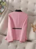 Women's Suits Elegant Autumn Blazers For Women 2023 Jackets Coats Turn Down Collar Veste Femme Plus Size Outerwear Tops Mujer Pink White