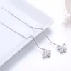 Boucles d'oreilles pendantes mignonnes en argent Sterling 925, pierres CZ, tête de papillon à travers la chaîne de barre, glands goutte pour femmes et filles, bijoux Aros