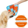 Kennels Penns Pet Dog Snuffle Mat Sniffing Training Filte Löstagbara fleece -kuddar Lättar Stress Nosework Puzzle Toy Nose Pad 230907