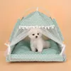 犬小屋ペン犬ベッドペットケンネル猫猫プリンセスクッショントラベルテント屋外ベッドのための小さな子犬屋内洞窟ハウスソファ