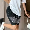 Vrouwen leggings zomer diamant korte mode sportshorts vrouwen sexy glanzende legging panty strass slanke broek streetwear