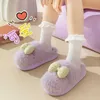 Slippers Grappige Cartoon Winter Slippers Vrouwen 2023 Nieuwe Pluizige Schattige Zoete Strik Gebonden Slippers Dikke Zool Antislip katoenen Slippers Schoenen X0905