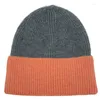 Bollmössor manschetterad mössa casual bär kvinnor unisex hatt slouchy