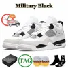 With Box 4 4s Basketball shoes for men women Vivid Sulfur Bred Reimagined Military Black Cat Sail Red Cement Yellow Thunder White Cool Grey Blue University Outdoor
