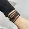 Strand 2023 Morse Code Armbanden Creatieve Zwarte Steen Kralen Handgemaakte Kaarten Paar Cadeau