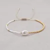 Bracelet Go2BoHo Faux Blanc Baroque Bracelet Couleur Contraste Miyuki Perles De Rocaille Réglable Simple Bracelets pour Femme Bijoux De Mode Cadeau 230907