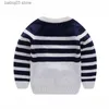 Pullover Ragazzi Maglione Autunno Maglione per bambini 2023 New Striped Car Maglieria Moda Ragazzo Maglione a maniche lunghe 3-7 anni Maglione per bambini Pullover T230907