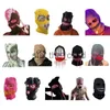 Czapki czapki/czaszki Upiorne dzianinowe czapka czapka Halloween Straszne zęby rabusie Grimace Balaclava Hat Cosplay Rabure Party Hats x0907