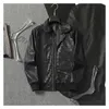 Chaqueta de cuero para hombre abrigo de piel locomotora ropa de calle estilo camisa de hombre chaquetas gruesas de diseñador textura de cocodrilo prendas de vestir Tops abrigos