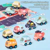 Flygplan Modle Kids Inertial Car Toys Montessori Mini Ambulance Helicopter Kids Dra tillbaka Set med lekmatta födelsedagspresenter för barn 230906