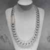 Kibo Hip Hop Jewelry 20mm Wide Gra Moissanite Diamond Silver Catena a maglia cubana per collana da uomo Miami Mjtug