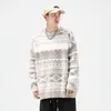 Herrtröjor Geometri tröja Autumn Winter Hip Hop Men Animal Pullover Streetwear Vintage Tops Harajuku Par 230906