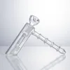 CSYC Y149 흡연 파이프 19mm 해머 스타일 6 팔 나무 유리 파이프 새장 물 Perc Bubbler Bong