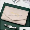 Storage Boxes Bins New Portable Jewelry Earrings Holder Bag Travel Bracelet Watch Ring Organizer Foldable Storage Case Women Pouch D Dhyke