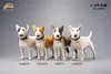 Action Toy Figures JXK 1 6 Skala Bull Terrier Figure Dog Pet Healing Söt djursamlare Harts Desktop Decoration Gift 230906