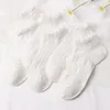 Женские носки, 6 пар, милые белые тонкие хлопковые короткие хлопковые носки в японском стиле в стиле Лолиты, дышащие носки в стиле Лолиты, подарок на день рождения