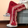 Mannen Broek 2023 Mannen Hip Hop Zijknoppen Elastische Taille Losse Stijl Joggers Broek 230906