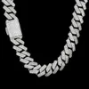 Passera Diamond Miami Silver Hop Shiny Moissanite Stone 3Row Necklace Sterling Cuban 925 Hip Jewelry VVS Men Link Chain Cjeow