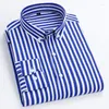 Men's Dress Shirts Striped Long Sleeve 2023 Spring Summer Casual Korean Fashion Slim Button Formal Clothing