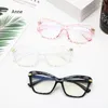 Zonnebril Vrouwen Anti Blauw Licht Bril Retro Cat Eye Brillen Optisch Spektakel Merk Designer Transparante Damesmode Brillen