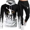 Men's Tracksuits New Men Women Jacket Tracksuit Hoodies Casual Thick Pullover and Long Pant 2-piece Set Autumn Fleece Jogger Sports Suit X0907 3OEG