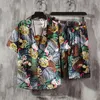 Survêtements pour hommes Imprimer Hawaii Beach Seaside Holiday Short Set Hommes Femmes Hip Hop Chemises décontractées Shortpant Costume