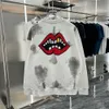 Pull pour hommes américains hip hop à manches longues t-shirt pulls de créateurs hommes femmes sweat-shirt surdimensionné veste pull-over graffiti croisé