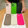 Fashion Soft TPU -fodral för iPhone 15 Pro Max 14 Plus 13 12 11 X XR XS 8 7 6 iPhone15 Solid Color Silicone Plaing Blank Mobiltelefonskydd Back Hud