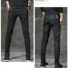 Herrenjeans Koreanische Version von Slim Foot Trend Wild Brand 2023 Herbst und Winter zerrissen