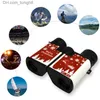 Telescopes Portable Christmas Zoom Telescope 8x22 Folding Binoculars BAK4 FMC Optics Binoculars Telescope for Travelling Hunting Camping Q230907