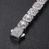 Punk Style 925 Bijoux Glacé Vvs 18k Moissanite Gra Silver Out Bracelet Diamant Tennis Certificat En Or Sterling Avec Chaîne Cwsku