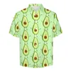 Camisas casuais masculinas abacate praia camisa fruta comida abraço amor verão masculino na moda blusas manga curta design roupas plus size 4xl