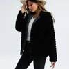 Женское меховое пальто из искусственного меха, женская мода, черное пальто, универсальная шуба из искусственного меха с капюшоном из искусственного меха x0907