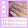 False Nails Ballerina Purple Nail For Women Stylish Color Matching Full Coverage Female And Girl Party Activity