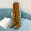 Balmais Overknee sexy hochwertige hohe Winterabsatzstiefel für Damenmode 2021 Spitze Zehen Elegant Oberschenkel lang dehnbarer Socken Party Boot