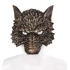 Masques de fête 1pc Halloween loup masque animal 3D PU cosplay costume mascarade couvre-chef fête déguisement accessoires pour enfants adultes x0907