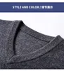 سترات الرجال للرجال Cotton Blend الكلاسيكية V-Deace Sweater Men Pullover Autumn Winter Work Casual All-Match Jumper Jumper Jersey Hombre 230907