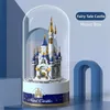 Christmas Toy Princess Castle Christmas Rotary Building Blocks Music Box DIY Toys Home Decoration Xmas Toys Birthday Gift Decoration Supplies 230906